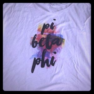 Pi beta phi relaxed shoulder canvas T-shirt
